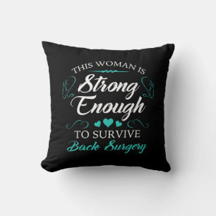 Women’s Back Surgery Recovery Throw Pillow