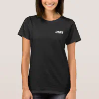 Women's - Basic Black - DCH White Logo T-Shirt | Zazzle