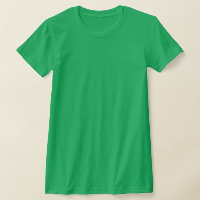 Women's Bella Canvas Kelly Green Plain Slim T-Shirt | Zazzle