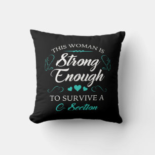 Women’s C-Section Recovery Throw Pillow