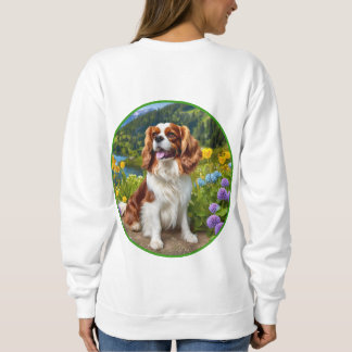 Women’s Cavalier Cute Dog Sweatshirt Hershey Pup