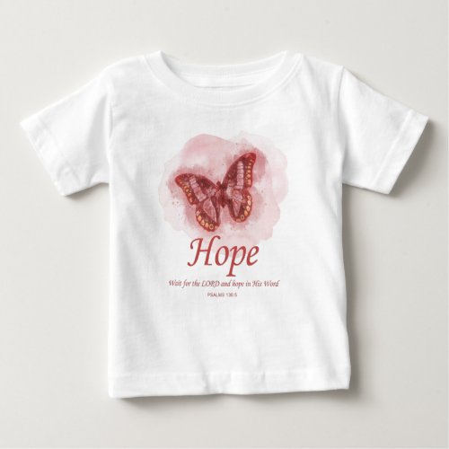 Womens Christian Butterfly Bible Verse Hope  Baby T_Shirt