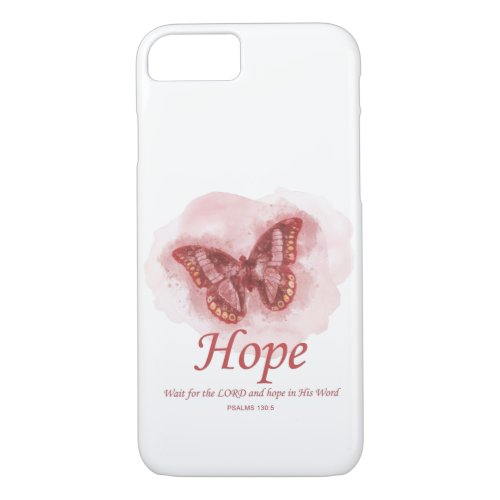 Womens Christian Butterfly Bible Verse Hope iPhone 87 Case
