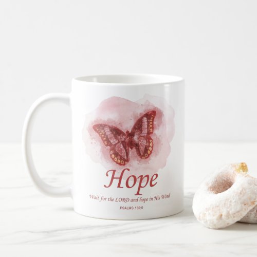 Womens Christian Butterfly Bible Verse Hope Coffee Mug