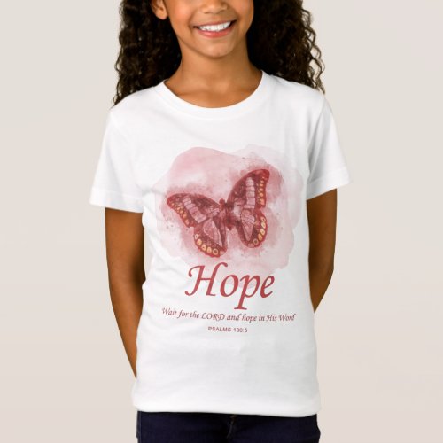 Womens Christian Butterfly Bible Verse Hope T_Shirt