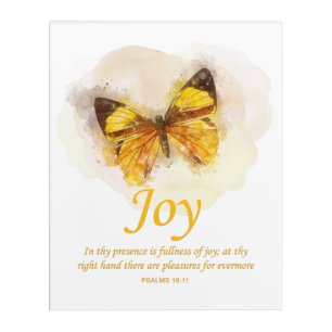 Women’s Christian Butterfly Bible Verse: Joy Acrylic Print