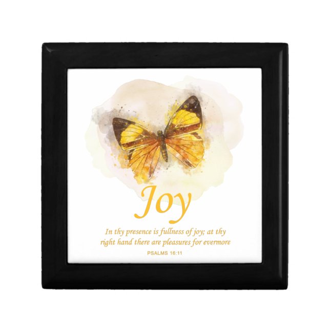 Women’s Christian Butterfly Bible Verse: Joy Gift Box (Front)