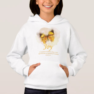 Women’s Christian Butterfly Bible Verse: Joy Hoodie