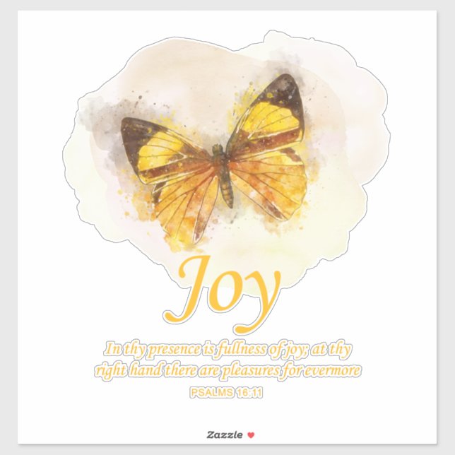 Women’s Christian Butterfly Bible Verse: Joy Sticker (Sheet)