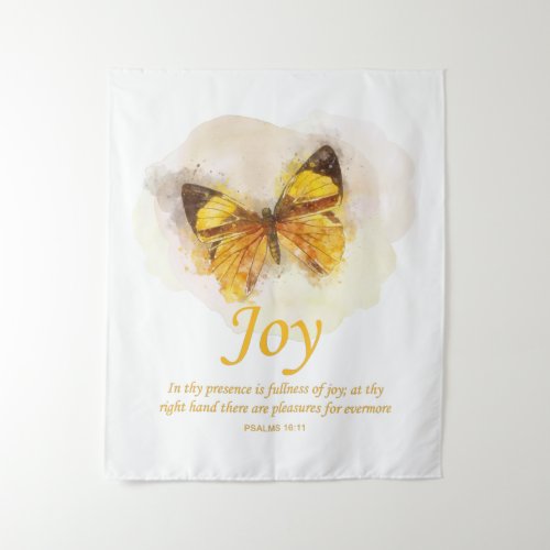 Womens Christian Butterfly Bible Verse Joy Tapestry