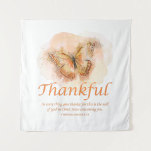Women’s Christian Butterfly Bible Verse: Thankful Tapestry