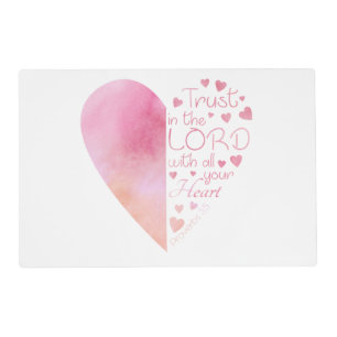 Women’s Christian Heart Faith Trust in the Lord Placemat