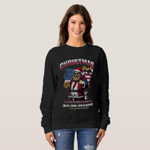Women’s Christmas Santa Sweatshirt   Holiday Cheer