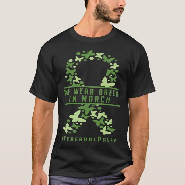 Women s CP Butterfly Green Ribbon Cerebral Palsy A T-Shirt (Front)