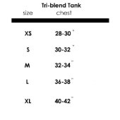Women’s Customizable Printed TriBlend Workout Tank (Size Chart)