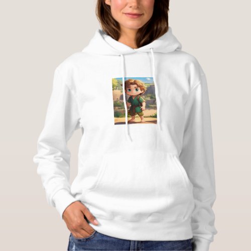 Womens Cute Kids Design Basic Hoodie Sweatshirt