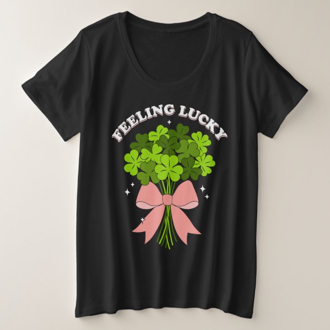 Women’s cute St.Patrick’s Day Plus Size T-Shirt (Design Front)