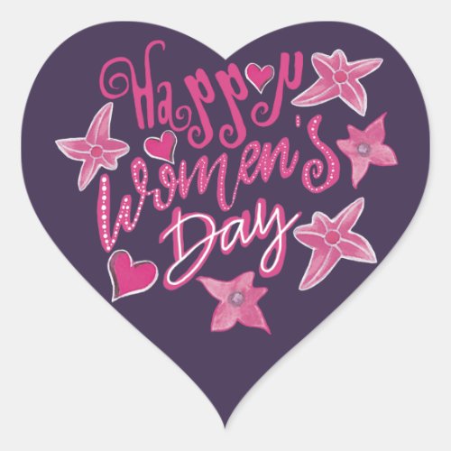 Womenâs Day Heart Sticker