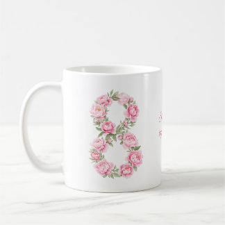 Women’s Day Peony Flower for March 8 Coffee Mug