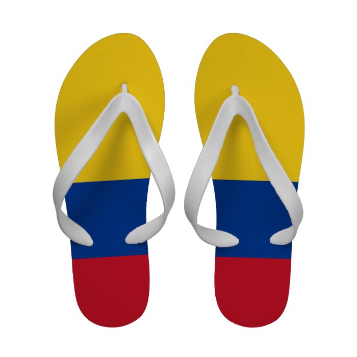 Women s Flip Flops, with Flag of Colombia