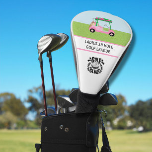 Women’s Golf League Pink Cart Logo Message Head Cover