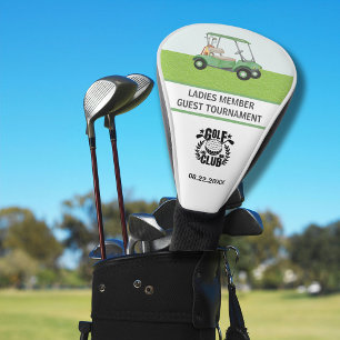 Women’s Golf League Watercolor Cart Logo Message Golf Head Cover