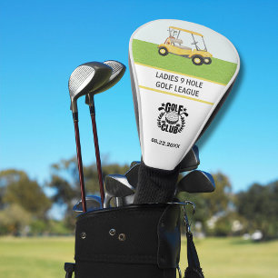 Women’s Golf League Watercolor Cart Logo Message Golf Head Cover