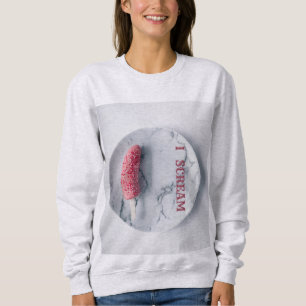 Women’s Graphic Ice Cream Humor Print Long Sleeve  Sweatshirt