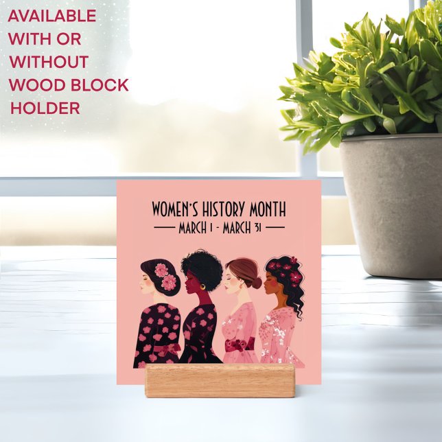 Women’s History Month is Global Women Pink Floral Holder (Creator Uploaded)