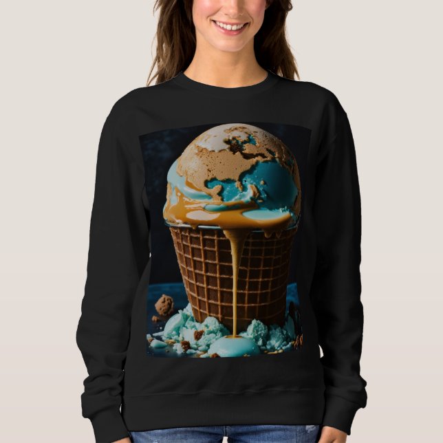 Women’s Hoodie with Cute Ice Cream Design | Trendy (Front)