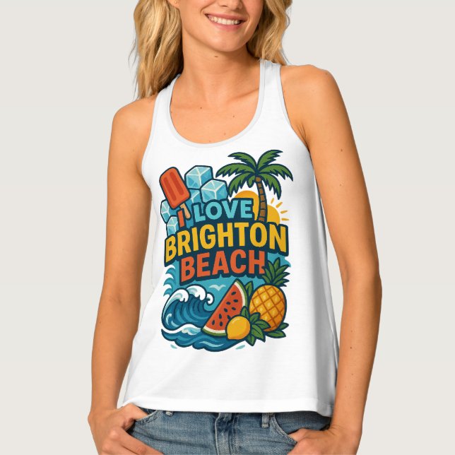 Women’s i love Brighton Beach Tank Top (Front)