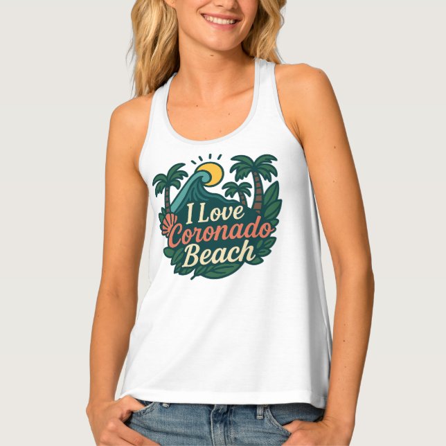 Women’s i love Coronado Beach Tank Top (Front)