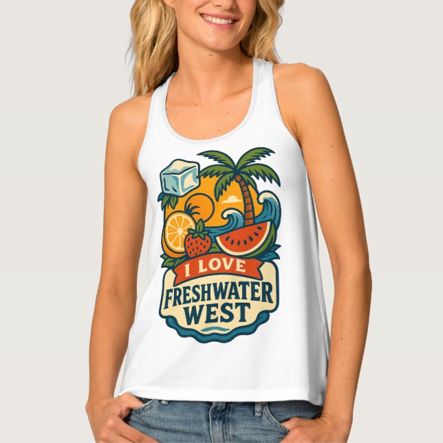 Women’s i love Freshwater West Tank Top (Front)