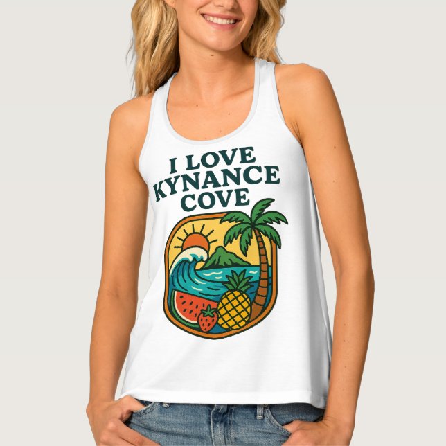 Women’s i love Kynance Cove Tank Top (Front)