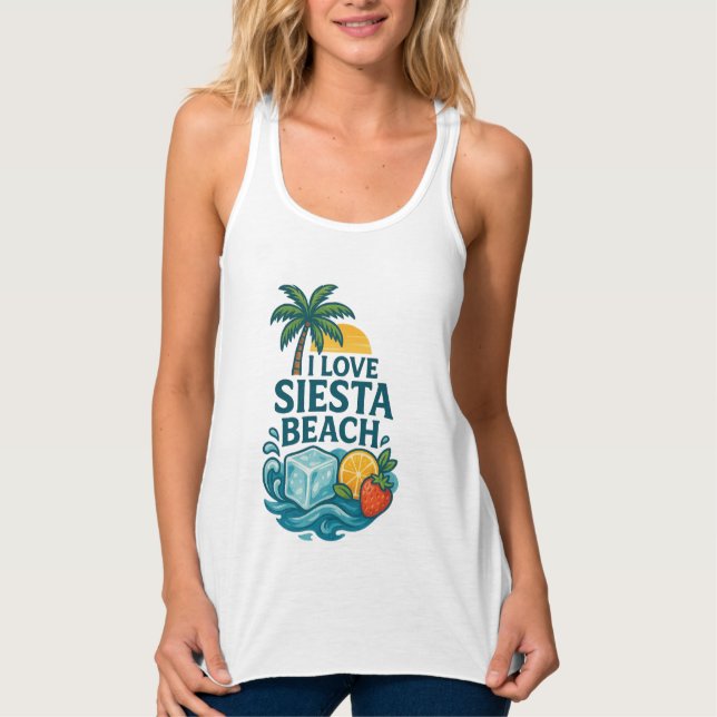 Women’s i love Siesta Beach Tank Top (Front)