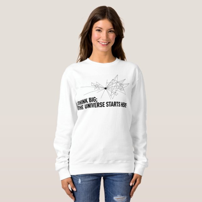Women’s Inspirational Hoodie – “Think Big, The Uni (Front Full)
