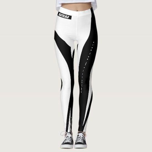 Womens Leggings Black  White