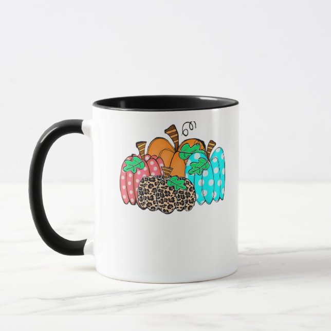 Women’s Pumpkin Leopard Print Graphic It’s Fall Y’ Mug (Left)