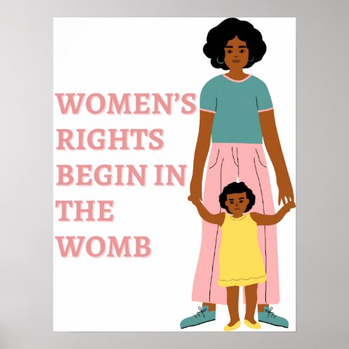 Womens Rights Begin in the Womb Pro_Life Poster