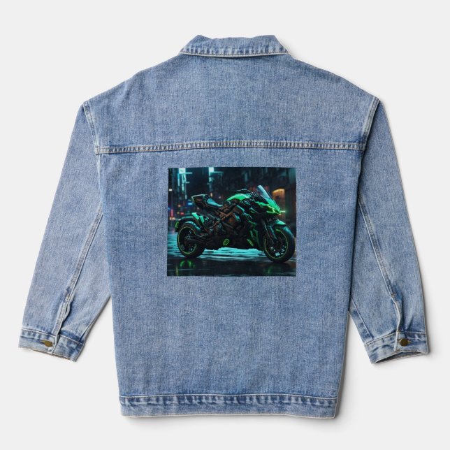 Women’s Stylish Designed Denim  Modern Jean Jacket (Back)