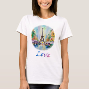 Women´s T-Shirt Paris Love – Eiffel Tower