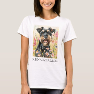 Women’s T-Shirt – Schnauzer Mom Watercolor Tee