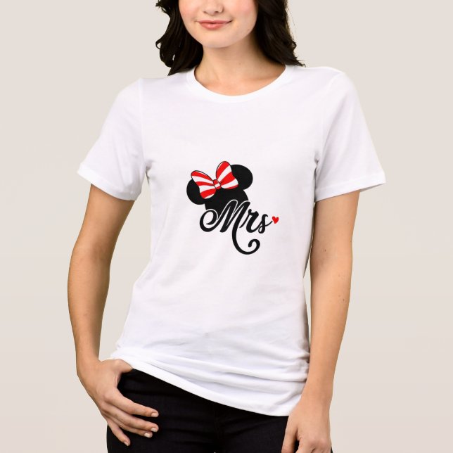 💕👕Women’s Tri-Blend “Mrs.” Couple T-Shirt Tri-Blend Shirt (Front)