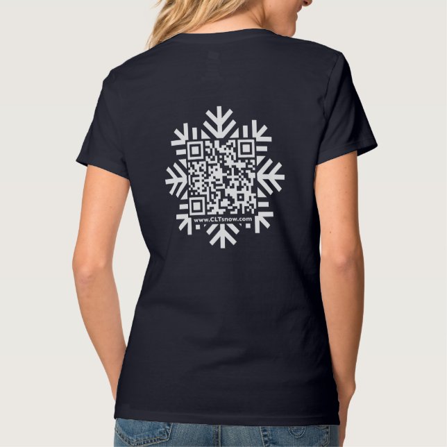 Women’s V-Neck Snowflake T-Shirt (Back)