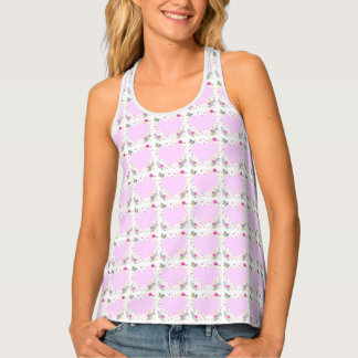 Women’s Valentine Heart & Flower Tank Top