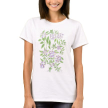 Women`s white floral T-Shirt