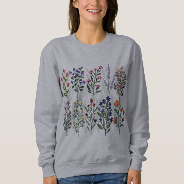 Women’s Wildflower T-shirt Sweatshirt (Front)