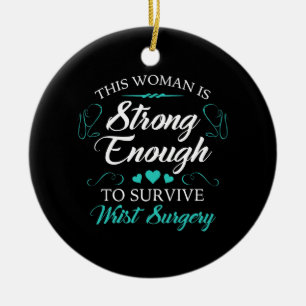 Women’s Wrist Surgery Recovery Ceramic Ornament