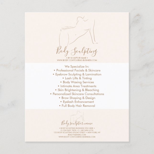Women Sculpting Massage Body Contouring Flyer (Front)