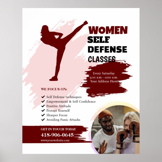 Women Self Defense Classes  Poster (Front)